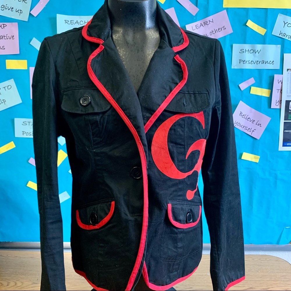 Blue And Red Business Caduàl Blazer